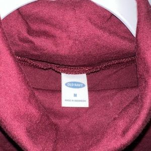 Burgundy turtleneck